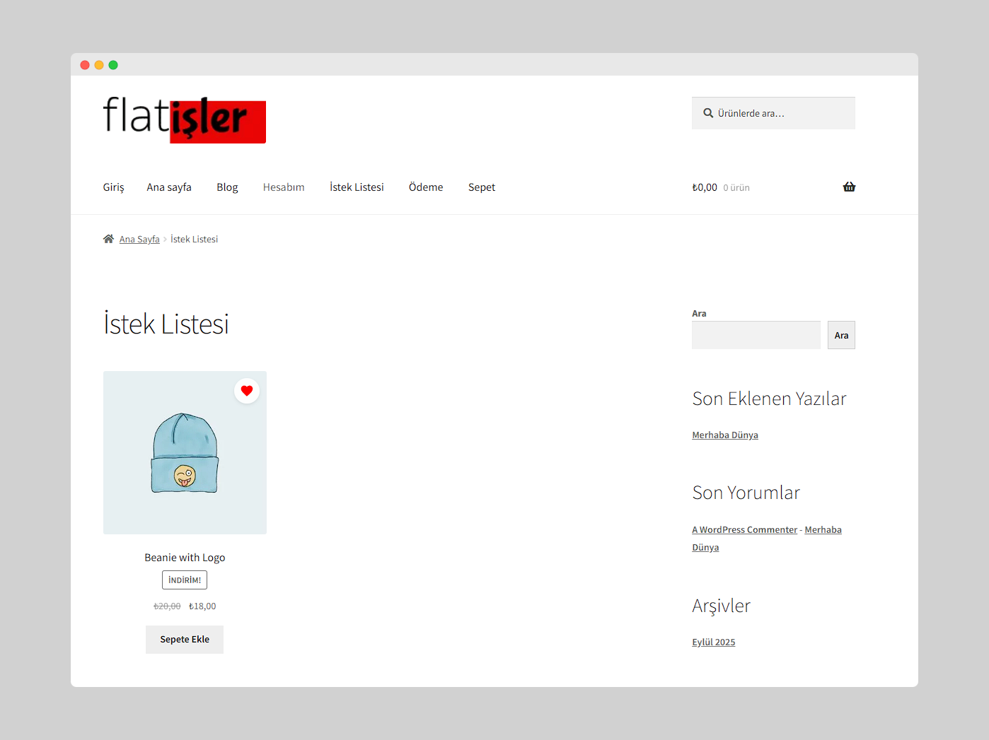 WooCommerce İstek Listesi Eklentisi