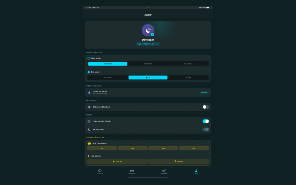 ByteBreak – Geliştirici Sağlık