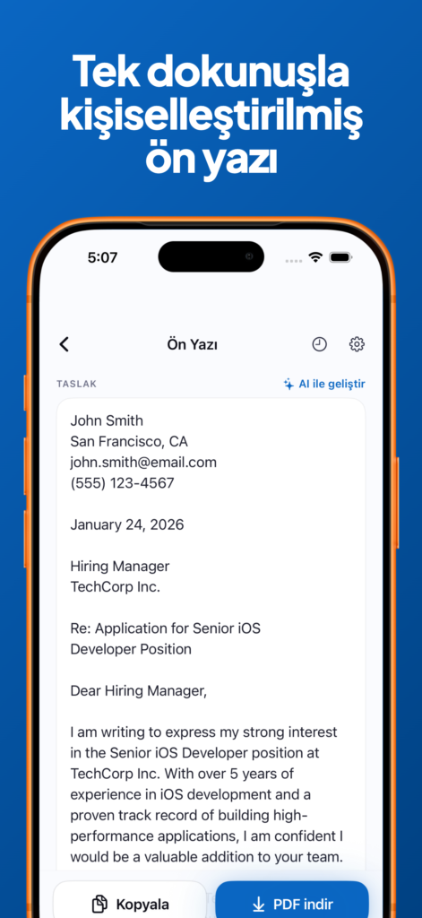 CVCrafter – YZ CV Oluşturucu
