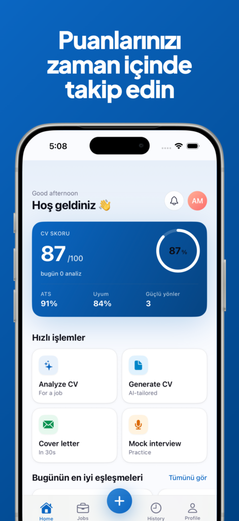 CVCrafter – YZ CV Oluşturucu